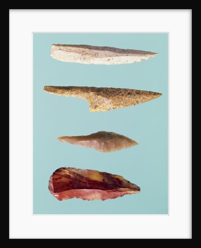 Four Flint Tools, Upper Paleolithic Period, 35000-10000 BC by Prehistoric Prehistoric