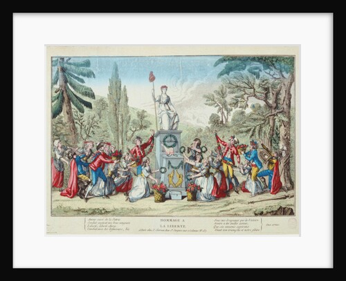 A Tribute to Liberty, Fete de l'Unite, 10 August 1793 by French School
