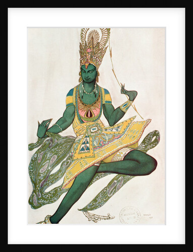 Costume design for Nijinsky for his role as the 'Blue God', 1911 by Leon Bakst