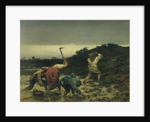 Peasants Harvesting Potatoes During the Flood of the Rhine in 1852 by Gustave Brion
