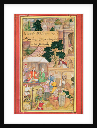 Emperor Babur in conversation with an old man, 15th-17th century by School Indian