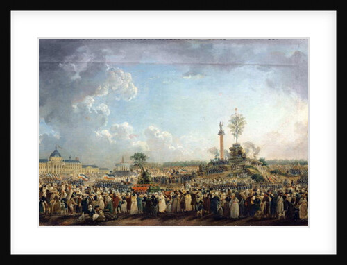 Fete de l'Etre Supreme at the Champ-de-Mars, painting by Pierre De Machy, 1794 by Pierre Antoine Demachy