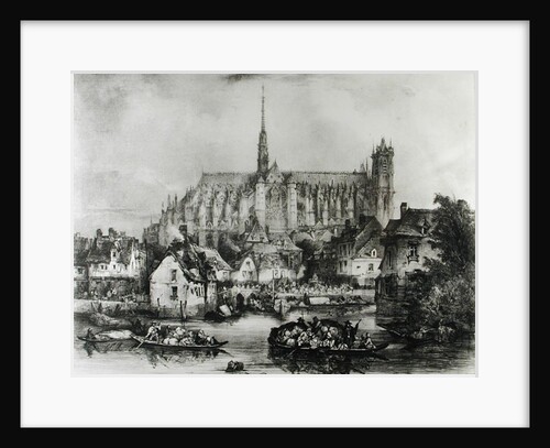 View of the Cathedral of Notre Dame, Amiens by Eugene Balan