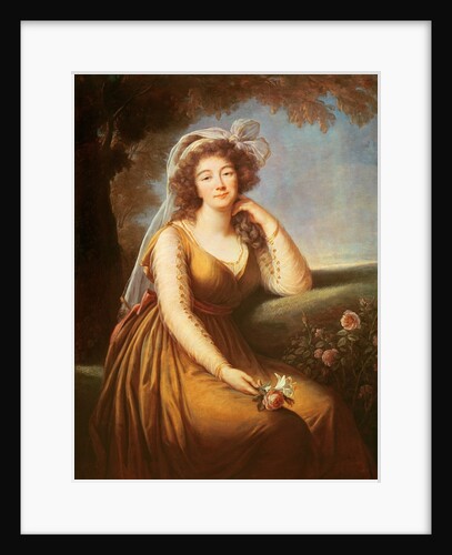 Comtesse du Barry, holding a rose by Elisabeth Louise Vigee-Lebrun