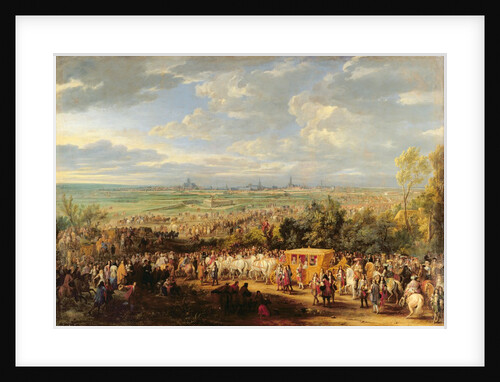 The Entry of Louis XIV and Marie-Therese of Austria in to Arras, 30th July 1667, c.1685 by Adam Frans van der Meulen