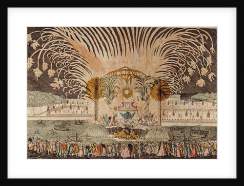 Firework Display in the Place Louis XV on the Occasion of the Dedication of the Equestrian Statue of the King, 20th June 1763 by French School