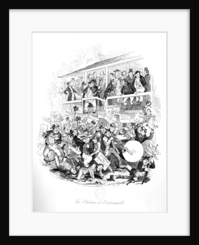 Mr Pickwick on Election Day at Eatenswill by Hablot Knight Browne