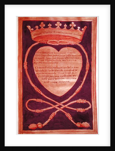 Fol. 61r The Crowned Heart of Courage by Jean Perreal