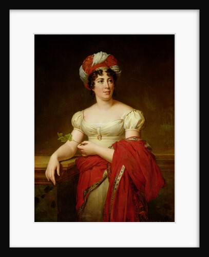 Portrait of Madame de Stael, copy of a painting by Francois Gerard by Marie Eleonore Godefroid