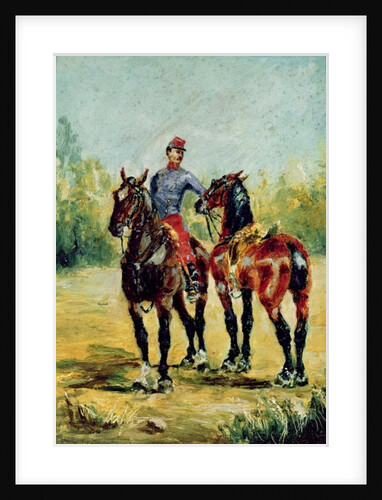 Two Horses and a Groom, 1880 by Henri de Toulouse-Lautrec