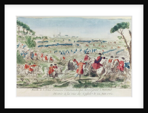 The French Army Commanded by Marshal d'Estrees at Cassel, 22nd June 1762 by French School