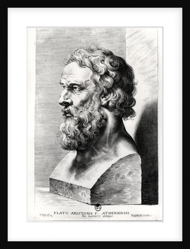 Bust of Plato engraved by Lucas Emil Vorsterman by Peter Paul Rubens