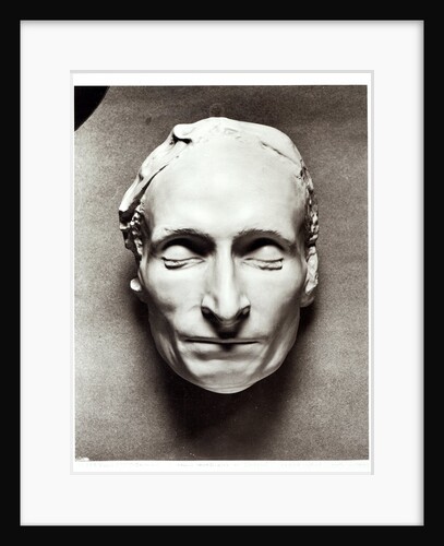 Death mask of Blaise Pascal 1662 by French School
