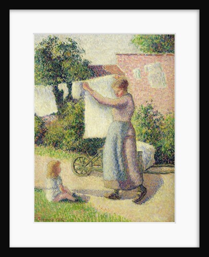 Woman Hanging up the Washing, 1887 by Camille Pissarro