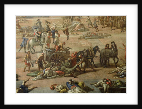 View of the Town Hall, Marseilles, during the Plague of 1720 by Michel Serre