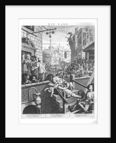 Gin Lane, 1751 by William Hogarth