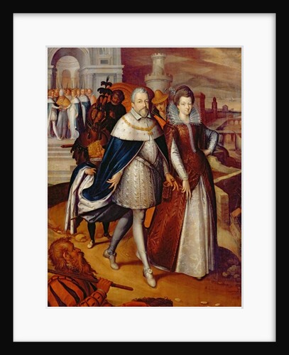 Portrait of Ferdinand I Grand Duke of Tuscany, and his Niece Marie, future wife of Henri IV by Frans II Pourbus