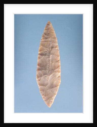 Solutrean 'laurel leaf' blade, found at Volgu, 20000-15000 BC by Paleolithic Paleolithic