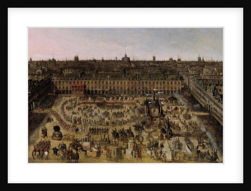 The Place Royale and the Carrousel in 1612 by French School