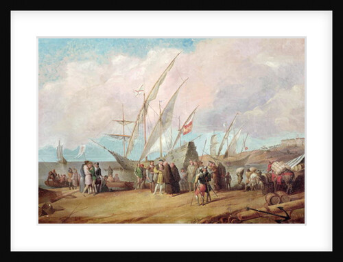 Departure of Christopher Columbus from Palos by Spanish School