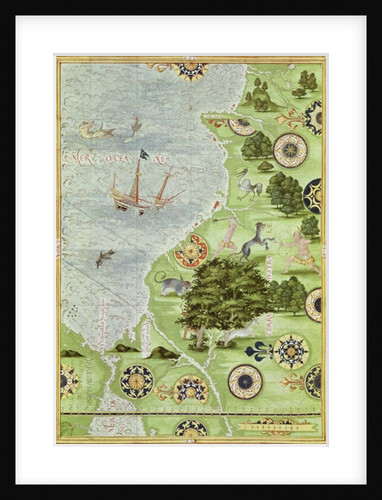 Map of the Magellan Straits by Guillaume Le Testu