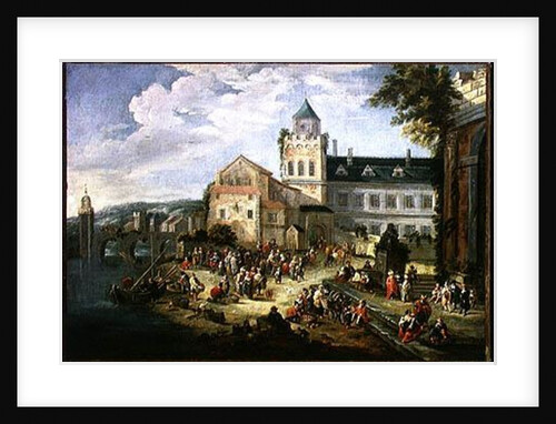 Market on the Banks of a River by Mathys Schoevaerdts