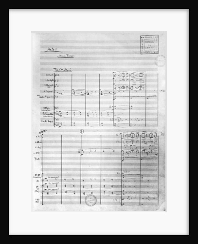 Score sheet of Act 1 of 'Pelleas and Melisande', 1902 by Claude Debussy