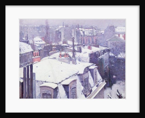 View of Roofs or Roofs under Snow, 1878 by Gustave Caillebotte
