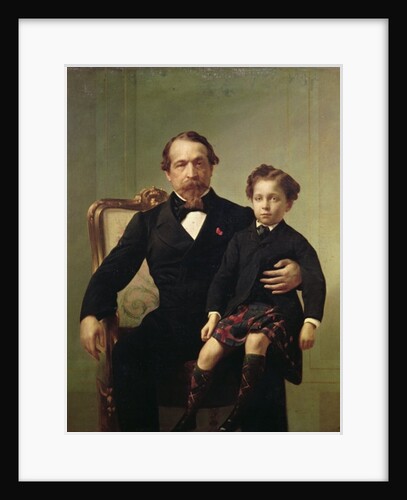 Portrait of the Emperor Louis-Napoleon Bonaparte and his son, Prince Napoleon Eugene Louis Jean Joseph Bonaparte by French School