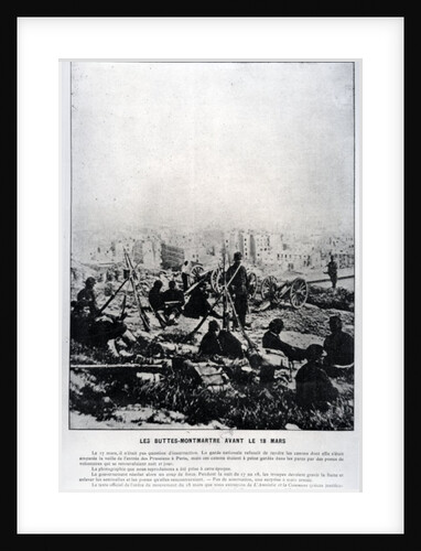 Cannons on the Buttes-Montmartre on the Eve of the 18th March, 1871 by French School