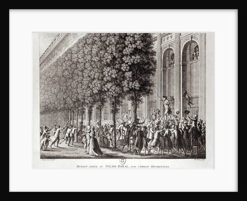 Camille Desmoulins Speaking at the Palais Royal, 12 July 1789 by Jean Louis II Prieur