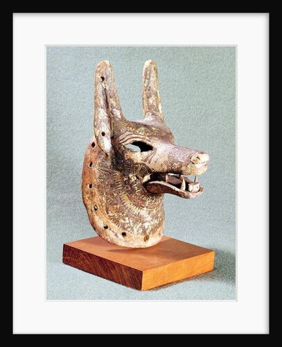 Head of Anubis, with a hinged jaw, used as an oracle mask, New Kingdom by Egyptian 19th Dynasty