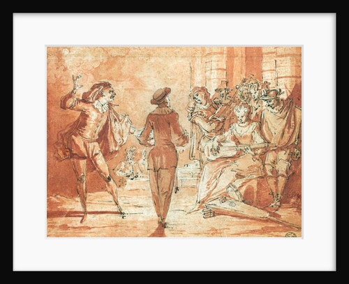 Theatrical Scene by Claude Gillot