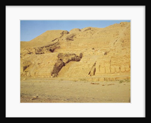 View of the steps, terraces and Zoroastrian temple by School Afghan