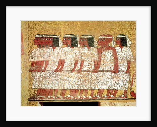 Cortege pulling the King's catafalque by Egyptian 18th Dynasty