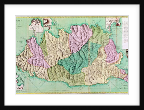 Military map of Corsica, 1768 by French School