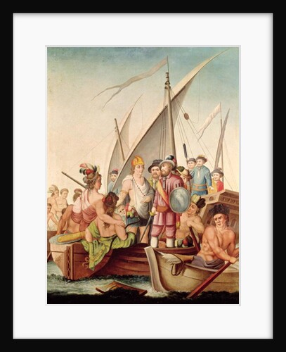 The Arrival of Hernando Cortes in Mexico by Spanish School