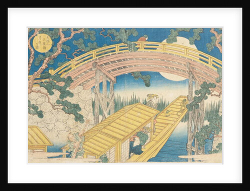 Fan Bridge by Moonlight by Yashima Gakutei