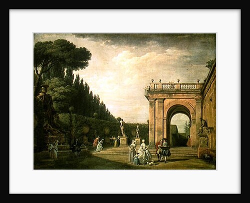 The Gardens of the Villa Ludovisi, Rome, 1749 by Claude Joseph Vernet