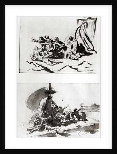 Two sketches for The Raft of the Medusa, c.1819 by Theodore Gericault