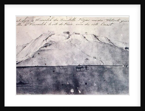 View of the Troy excavations seen from the West by Heinrich Schliemann