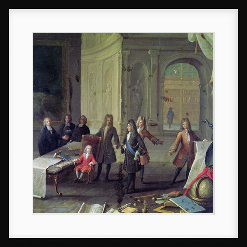 A Lesson being given to the Young Louis XV by French School