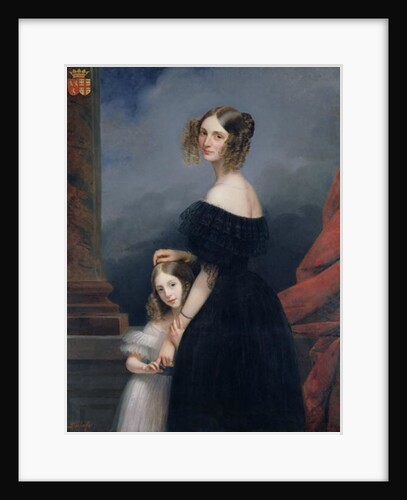Portrait of Anne-Louise Alix de Montmorency, with her daughter, c.1840 by Claude-Marie Dubufe