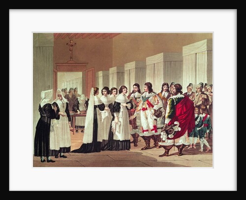 Meeting between Louis XIII and Marie-Louise Motier de la Fayette at l'Hotel-Dieu, Paris by Hippolyte Lecomte