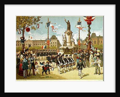 March-Past in the Place de la Republique, 14th July 1880 by French School