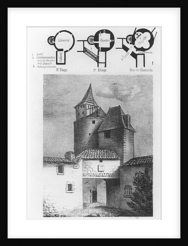 Plan of the Tour de Montaigne, at Saint-Michel-de-Montaigne by French School