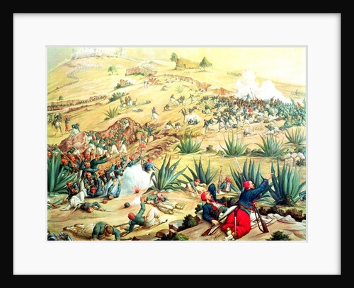 The Battle of Puebla, 5 May 1862 by Mexican School