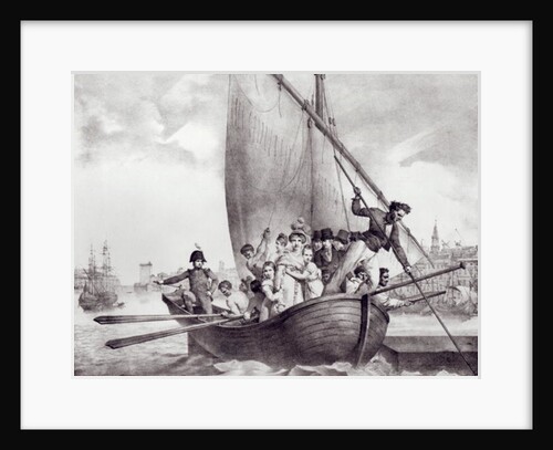 Bonaparte family arriving in Toulon, when fleeing from Corsica, 17 June 1793 by Jean Baptiste Mauzaisse