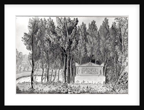 Jean-Jacques Rousseau's tomb at Ermenonville by Savigny Savigny