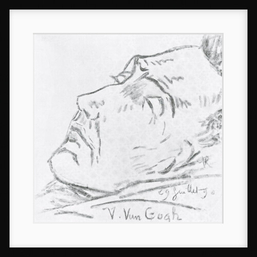 Portrait of Vincent Van Gogh on his deathbed, 29 July 1890 by Paul Gachet